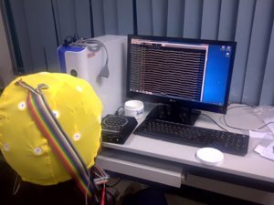 Collecting EEG raw data from19 electrode placements with Discovery 24 amplifier